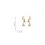 Fashion Gold-painted Clover Earrings (thick Real Gold Plating) Copper Diamond Clover Hoop Earrings