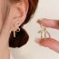 Fashion Silver - Micropaved Zircon Bow Earrings (thick Real Gold To Preserve Color) Copper Inlaid Zirconia Bow Stud Earrings
