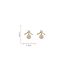 Fashion Zircon Cross Pearl Ball Earrings (thick Real Gold Color Preservation) Copper Inlaid Zirconium Geometric Pearl Ball Earrings