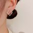 Fashion Orange-full Of Zirconium Love Two-wear Earrings (thick Real Gold Plating) Copper Diamond Love Earrings