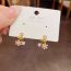 Fashion Cherry Pearl Oil Drop Flower Stud Earrings (thick Real Gold Plating) Copper Inlaid Zirconium Cherry Earrings