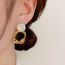 Fashion Gold Metal Twist Hoop Earrings