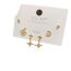 Fashion Zircon Star And Moon Set Earrings (thick Real Gold To Preserve Color) Copper Inlaid Zirconium Star Planet Earring Set