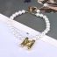 Fashion R Pearl Beads 26 Letter Bracelet