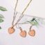 Fashion Light Pink Suit Alloy Geometric Love Necklace And Earrings Set
