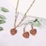 Fashion Tiexiu Red Suit Alloy Geometric Love Necklace And Earrings Set