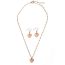 Fashion Light Pink Suit Alloy Geometric Love Necklace And Earrings Set