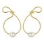 Fashion Gold Gold-plated Metal Twisted Pearl Earrings