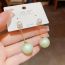 Fashion White Bead Long Style For Two Wear (thick Real Gold To Preserve Color) Copper Size Pearl Earrings