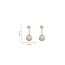 Fashion White Bead Long Style For Two Wear (thick Real Gold To Preserve Color) Copper Size Pearl Earrings