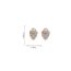 Fashion Gray Pearl Stud Earrings (thick Real Gold To Preserve Color) Copper Studded Diamond Earrings