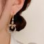 Fashion Gold Copper Inlaid Zirconium Hoop Earrings