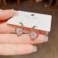 Fashion Silver - Rotatable Zircon Small Earrings (thick Real Gold To Preserve Color) Copper Inlaid Zirconium Geometric Earrings