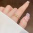 Fashion Silver Copper Inlaid Zirconium Shell Double Layer Ring