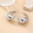 Fashion Silver Metal Curved Earrings