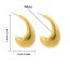 Fashion Gold Metal Curved Earrings