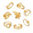 Fashion Golden 2 Titanium Steel Geometric Snake Open Ring