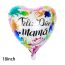 Fashion 50*english Mother's Day Flower Powder Letter Latex Round Balloon