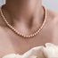 Fashion Medium Pink Pearl Necklace Pearl Bead Necklace