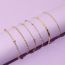 Fashion Gold Copper Geometric Snake Bone Chain Ball Chain Bracelet Set