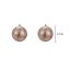 Fashion Champagne Beads Metal Semi-circle Pearl Earrings