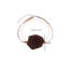 Fashion A Light Coffee Flower Thin Chain Fabric Flower Necklace