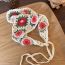 Fashion Color Flower Knitted Turban Triangle Scarf