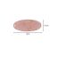Fashion B Pink Resin Gold Foil Oval Hairpin