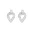 Fashion Silver Metal Diamond Drop Earrings
