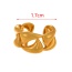 Fashion Love Gold Copper Irregular Love Adjustable Ring