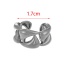 Fashion Twist Silver Copper Irregular Twist Adjustable Ring