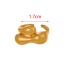 Fashion Golden 2 Copper Set Zircon Heart Adjustable Ring