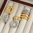 Fashion Golden 3 Copper Hoop Adjustable Ring