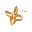 Fashion Golden 1 Copper-set Zirconia Flower Adjustable Ring