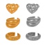 Fashion Golden 3 Copper Geometric Adjustable Ring