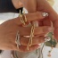 Fashion Silver 4 Copper Irregular Ring
