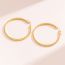 Fashion Gold Stainless Steel Round Earrings