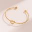 Fashion Gold Stainless Steel Knotted Bracelet