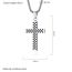 Fashion Steel Color+pl001 Chain 3mm*60cm Titanium Steel Cross Necklace