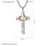 Fashion Steel Color+pl001 Chain 3*60cm Titanium Steel Wreath Cross Necklace
