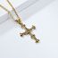 Fashion Jianjin+pl005 Chain 3*60cm Stainless Steel Eye Cross Necklace