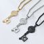 Fashion Black+pl002 Chain 3*60cm Stainless Steel Key Necklace