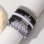 Fashion Black Polymer Clay Round Bead Alphabet Bead Bracelet Set Of 10 Pieces