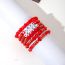 Fashion Red Polymer Clay Letter Beads Bracelet Set