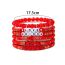 Fashion Red Polymer Clay Letter Beads Bracelet Set