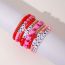 Fashion Red Polymer Pottery Heart Beaded Letter Bracelet