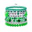 Fashion Green Polymer Clay Round Beads And Rice Beads Multi-layered Bracelet