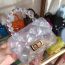 Fashion Toru Orange Pvc Diamond Lock Crossbody Bag