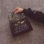 Fashion Black Trumpet Translucent Pvc Lock Letter Crossbody Bag