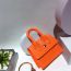 Fashion Orange Pvc Flap Crossbody Bag